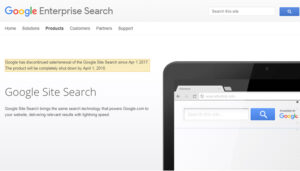 Mitä tilalle, kun Google Site Search päättyy?