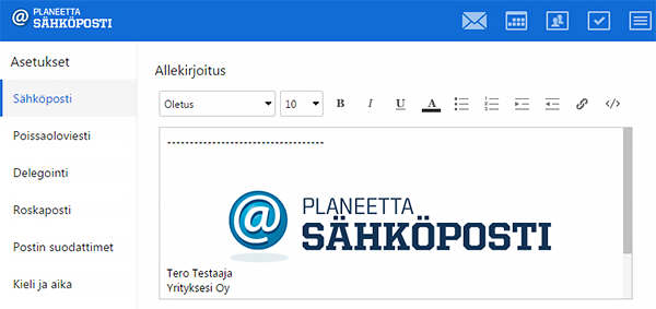 Planeetta Sähköposti 