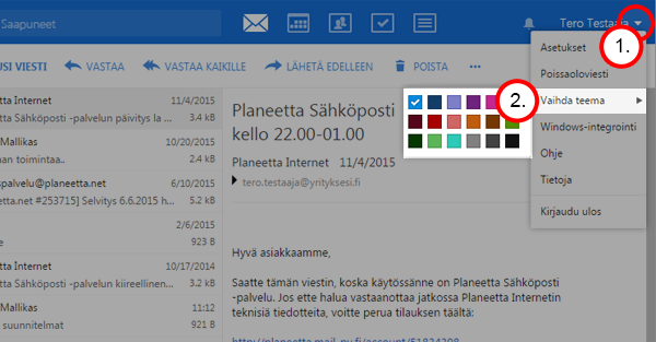 Planeetta Sähköposti